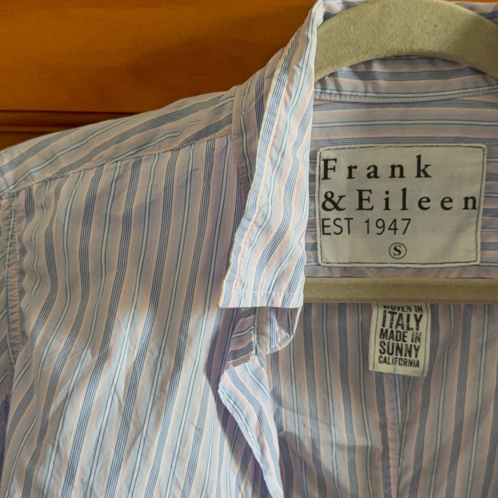 Frank & Eileen Barry Superlux Button Up Women’s Size Small Pink/Blue - Picture 6 of 8
